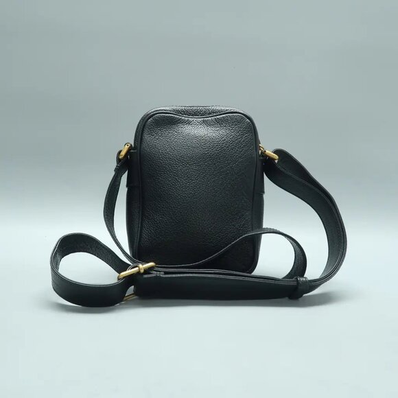 GUCCI Print Black Leather Shoulder Bag 801-012125 - Picture 2 of 12